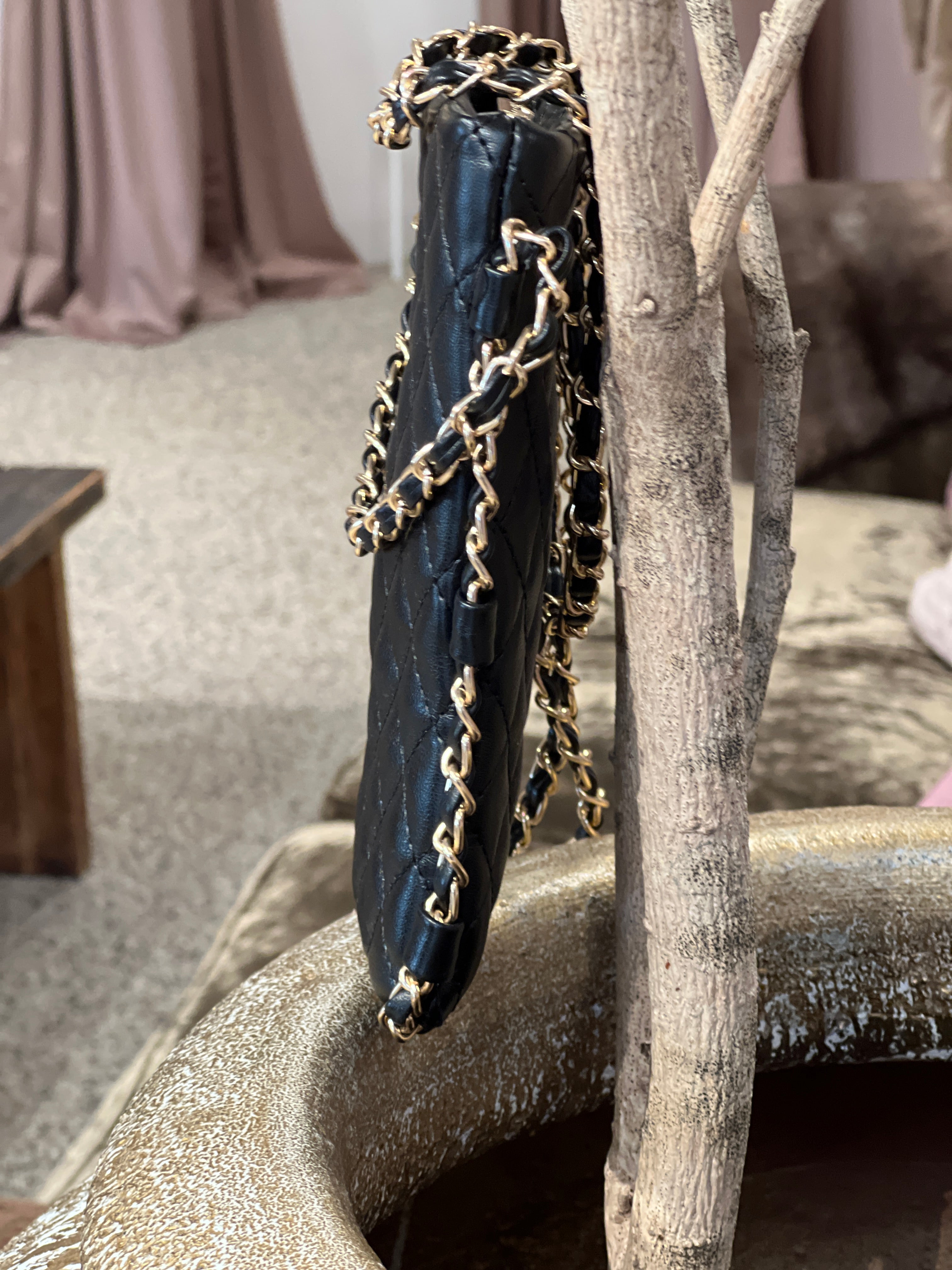 Caroline - Lille taske med guldkæde